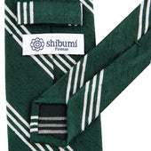 Triple Bar Shantung Silk Tie Hand Rolled