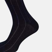 Azzurro Violet Dash Striped Long Socks