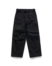 CURVE KNEE BELTED PANTS / BLACK