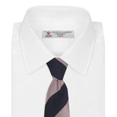 And Rose Block Stripe Repp Silk Tie