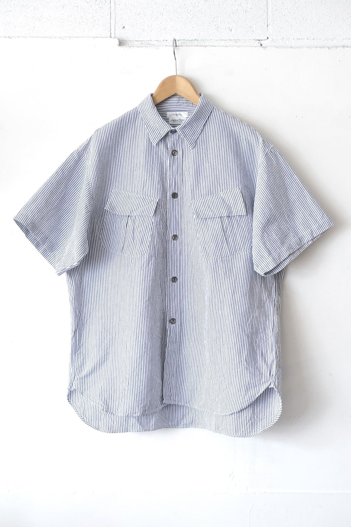 FUJITO S/S Fatigue Shirt Navy Stripe,Black | Directors Web Shop powered by BASE