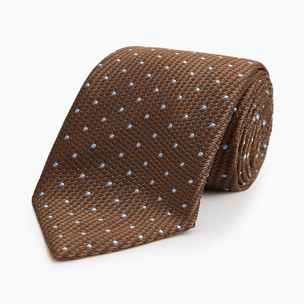 Lace On Tone Spot Earth River Tie