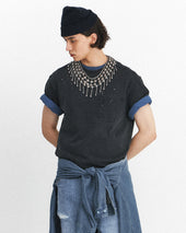 Naval Embroidery T Shirts Washed