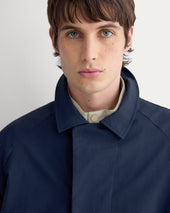 Re:Cycled Nylon Mac Coat | Deep Navy