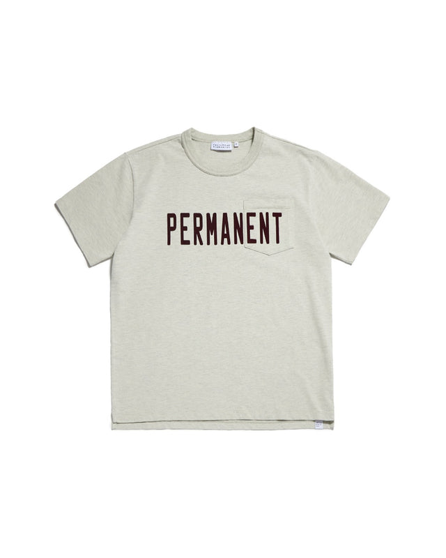 FLOCKING ONE POCKET T-SHIRTS / OATMEAL