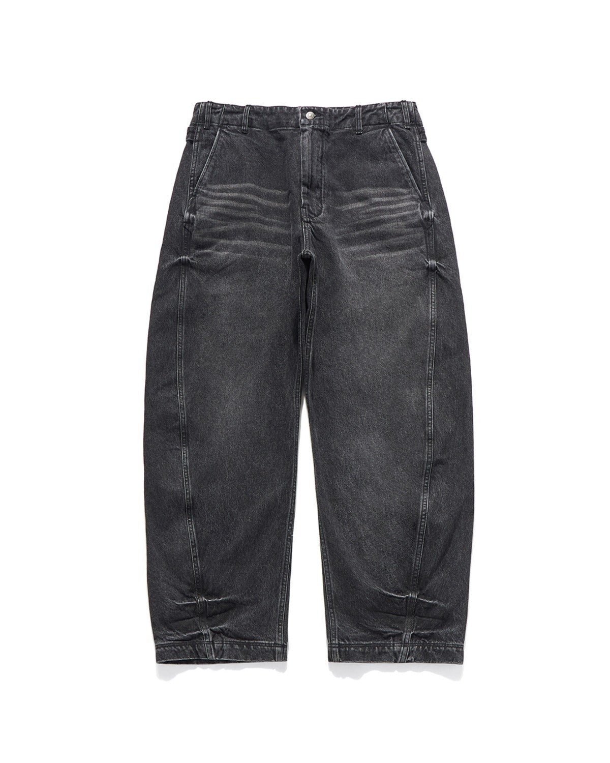 Cinch Back Curved Pants Denim