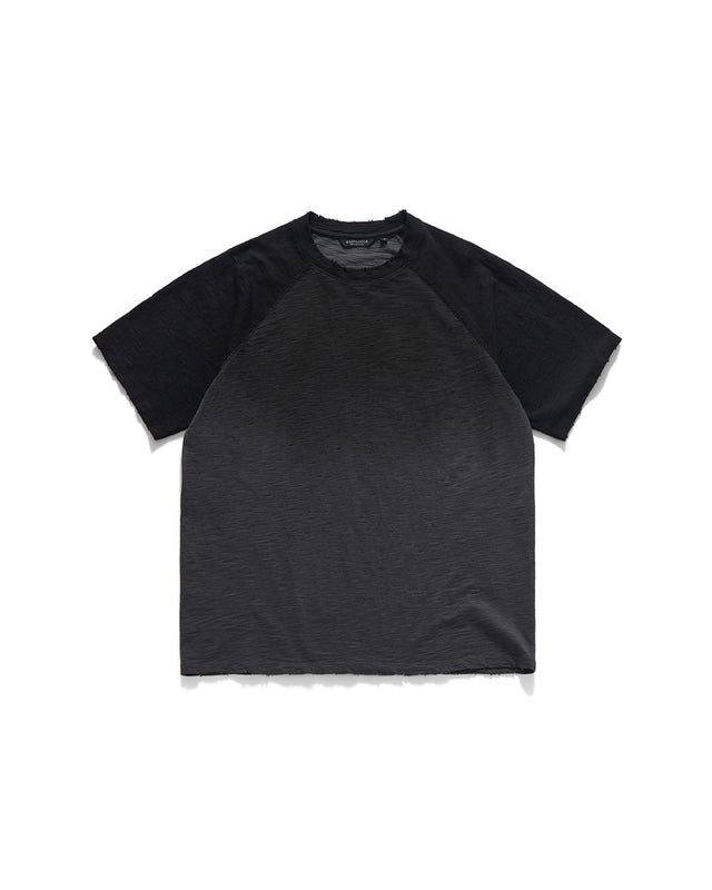 WANDARER RAGLAN HALF T-SHIRTS / BLACK & GREY