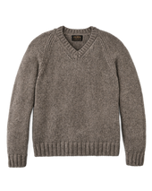 3-gauge Alpaca Blend Sweater - Bark Heather