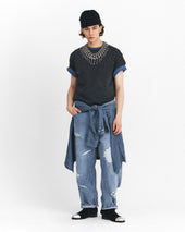 Naval Embroidery T Shirts Washed