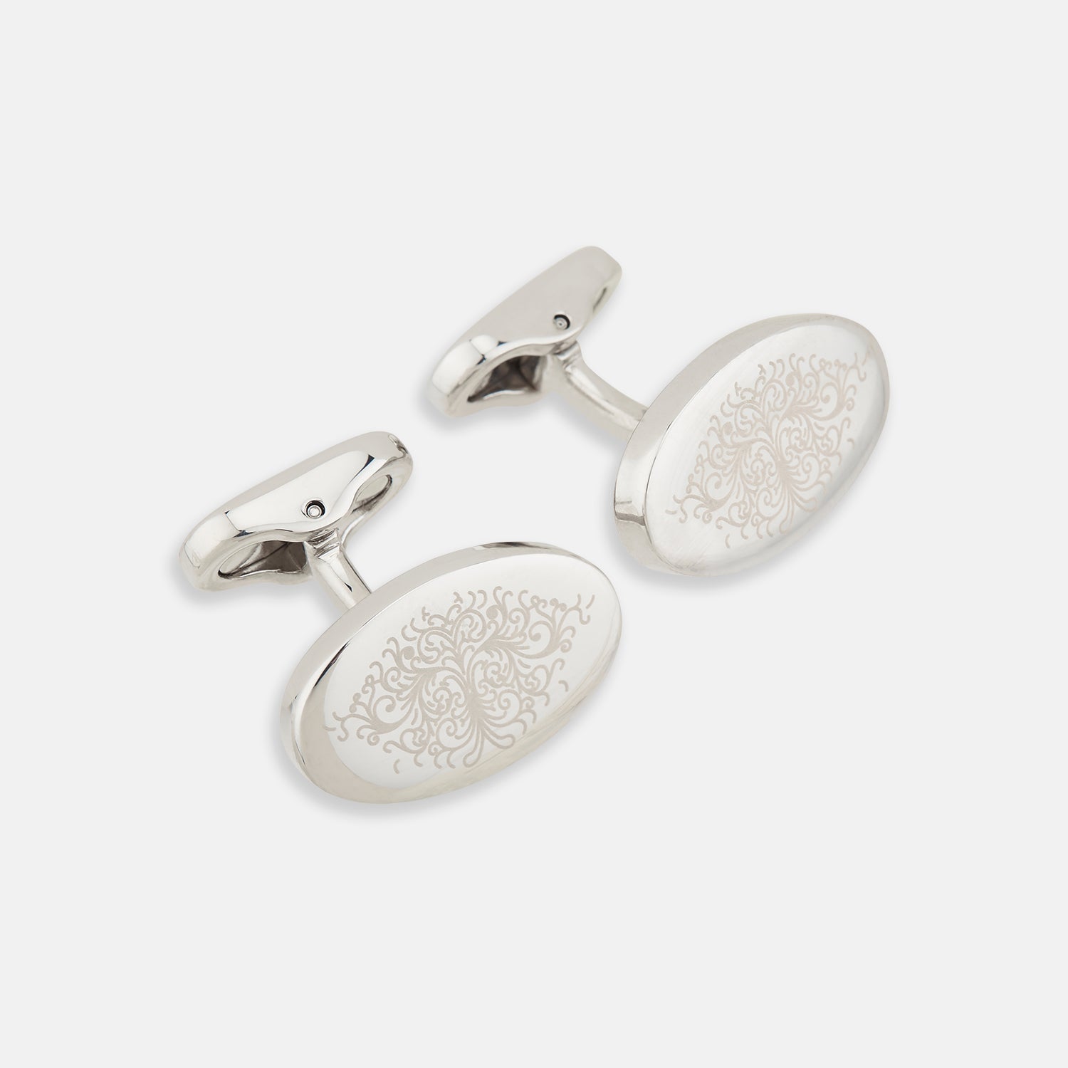Antique Floral Oval Cufflinks