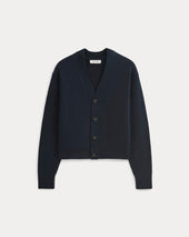 Cropped Cardigan in Everyday Cotton | Deep Navy