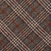 Vintage Checked Wool Bespoke Tie - Brown / Beige