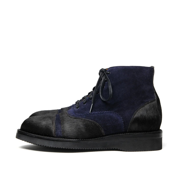Cricket Hair With Navy Suede Yuketen