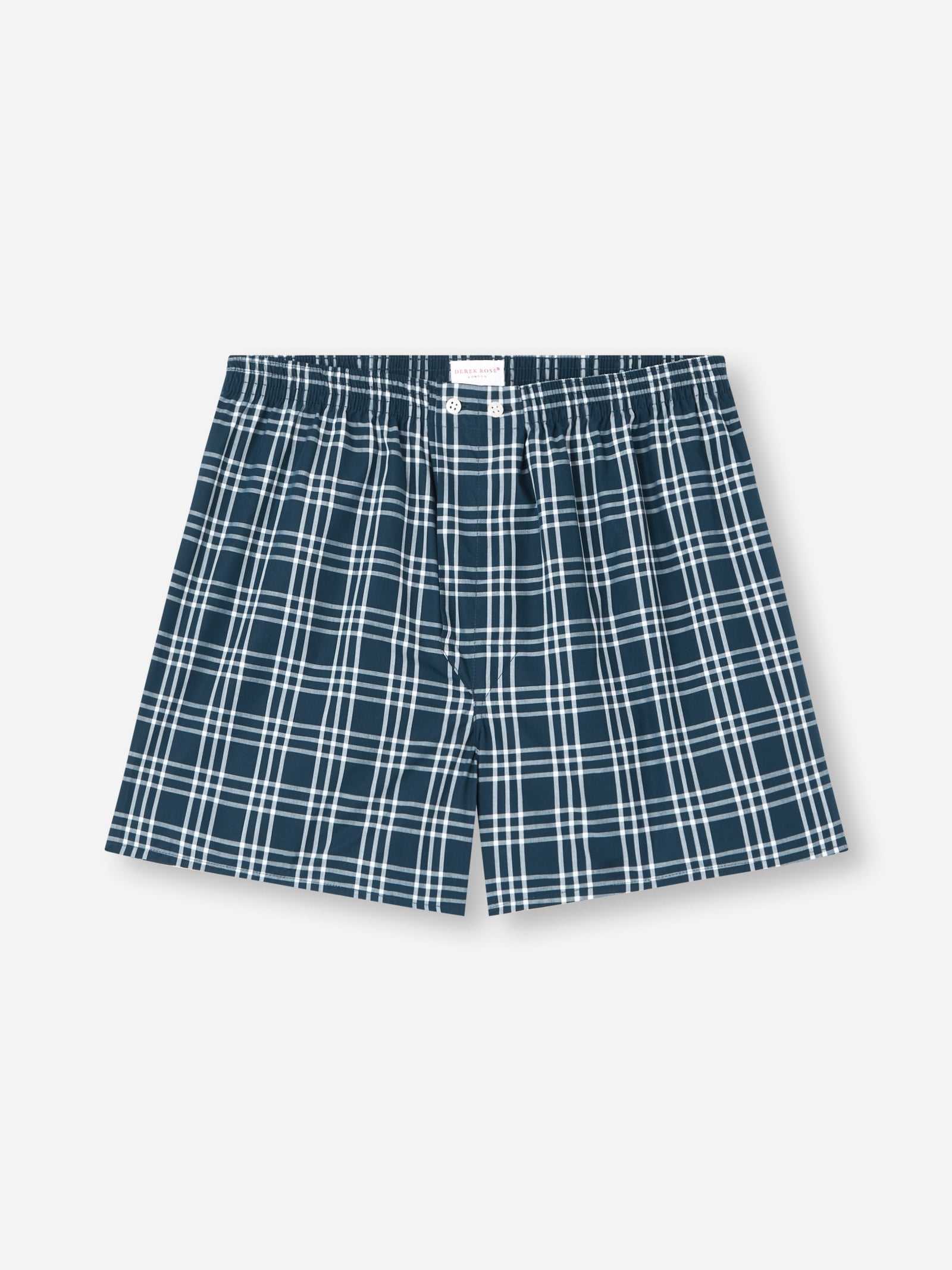 Men S Classic Fit Boxers Barker Cotton White Check