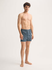 Men S Classic Fit Boxers Barker Cotton White Check