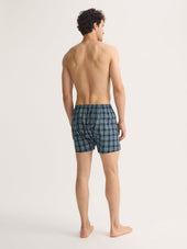 Men S Classic Fit Boxers Barker Cotton White Check