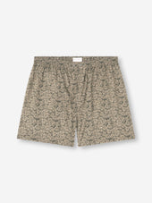 Men's Classic Fit Boxers Cotton Batiste Camo Green Rose Print