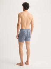 Men's Classic Fit Boxers Cotton Batiste Blue Multicolor Diamond Print