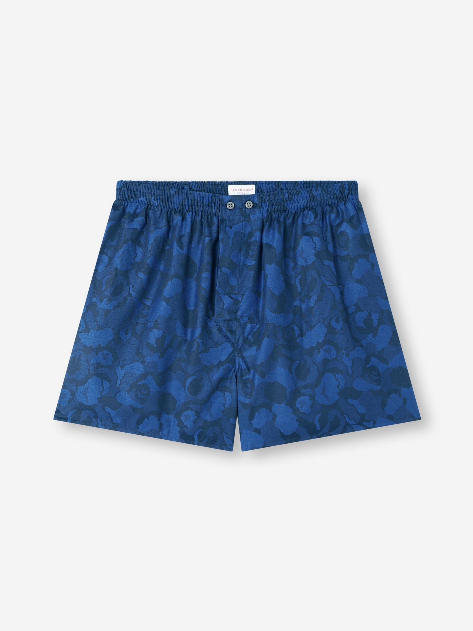 Men S Classic Fit Boxers Cotton Jacquard Blue Camo Rose Weave