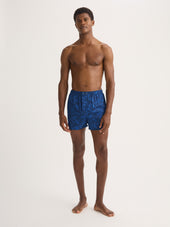 Men S Classic Fit Boxers Cotton Jacquard Blue Camo Rose Weave