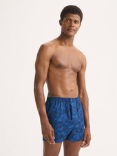 Men S Classic Fit Boxers Cotton Jacquard Blue Camo Rose Weave