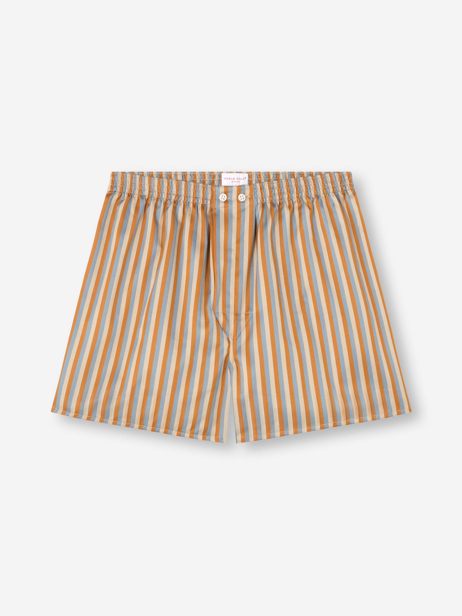 Men's Classic Fit Boxers Wellington Cotton Brown and Blue Multicolor Stripe
