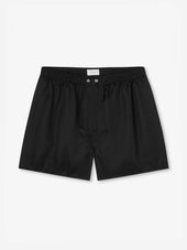 Men's Classic Fit Boxers Woburn Silk Black Stripe