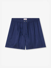 Men's Classic Fit Boxers Woburn Silk Navy Stripe