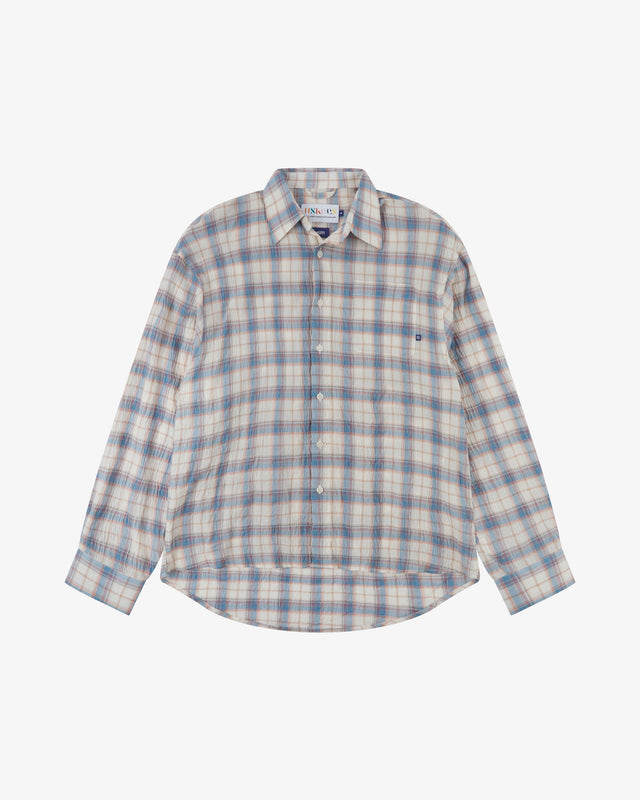 6011 Timber leah shirt - blue pebble plaid
