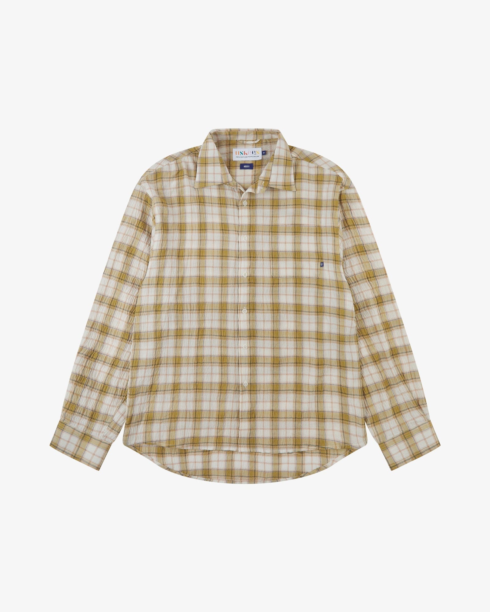6011 Timber leah shirt - sand pebble plaid