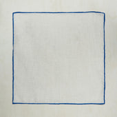 Linen Pocket Square With Contrast Edge In