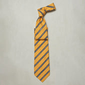 Textured Silk Tie With Diagonal Stripe In And