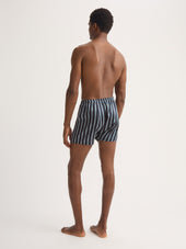 Men's Classic Fit Boxers Silk Navy Blue & Blue Stripe