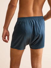 Men S Classic Fit Boxers Silk London Geo Cross Teal