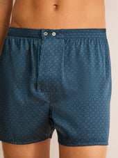 Men S Classic Fit Boxers Silk London Geo Cross Teal