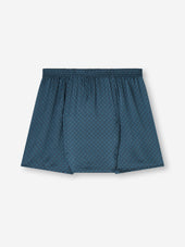 Men S Classic Fit Boxers Silk London Geo Cross Teal