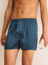 Men S Classic Fit Boxers Silk London Geo Cross Teal