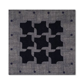 Navy Deco Propeller Pocket Square