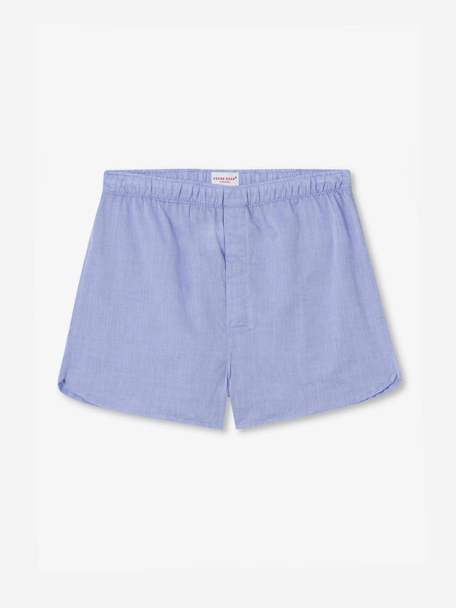 Men's Modern Fit Boxers Amalfi Cotton Batiste Blue