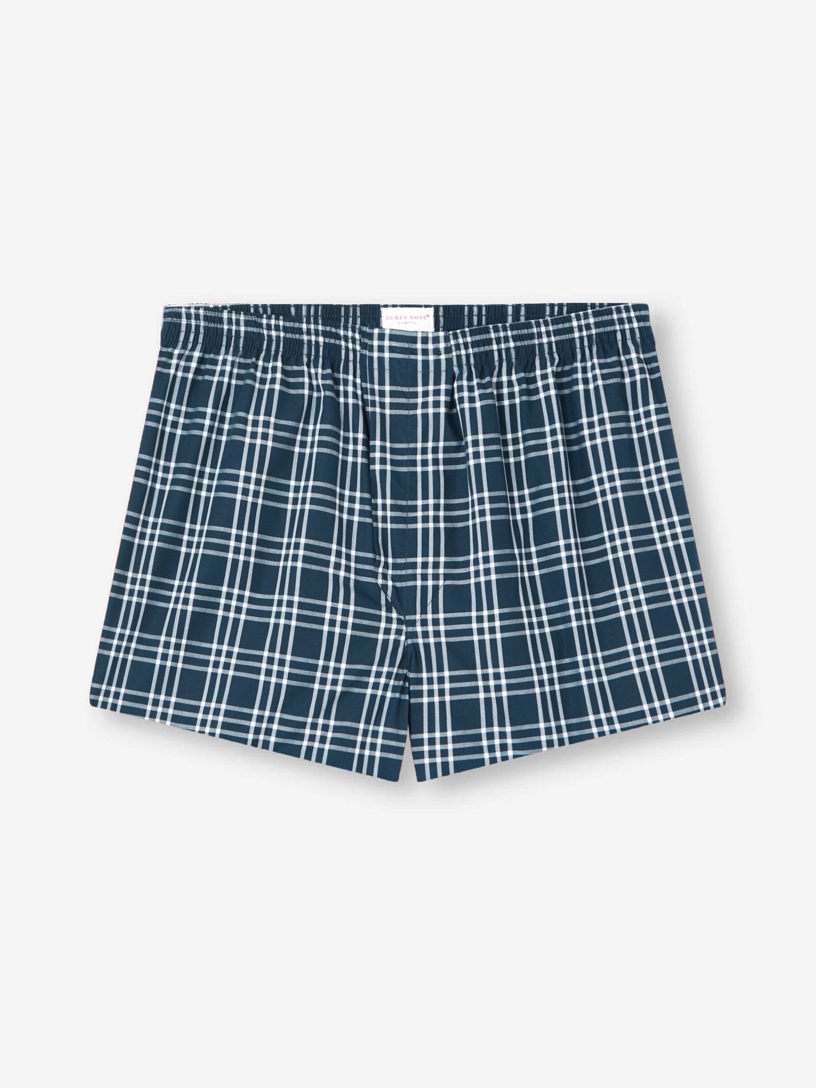Men S Modern Fit Boxers Barker Cotton White Check