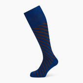 Orange Diagonal Striped Long Socks