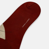 Wool Check Mid Length Socks