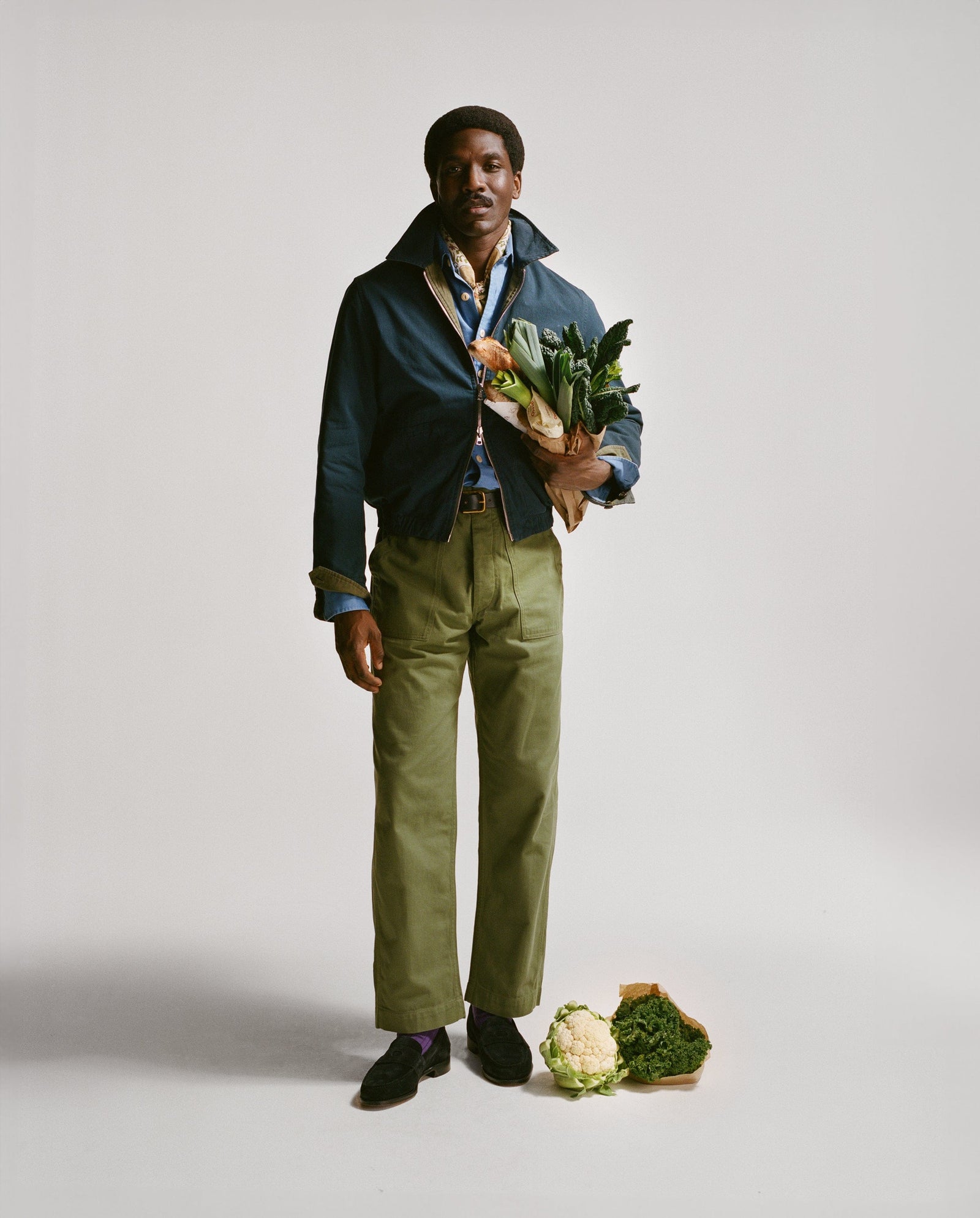 And Navy Reversible Cotton Blouson Jacket