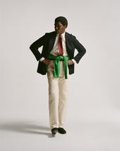 Ecru Military Satin Naval Pant