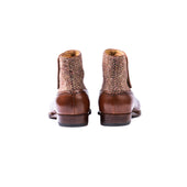 Button Boots With Hand Stained Patina