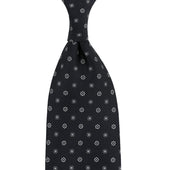Floral Printed Silk Tie Hand Rolled