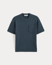 Textured Knit Tee | Midnight Navy
