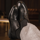 The Rome Shoe In Noir Viejo