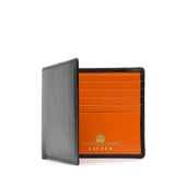 Ten credit card wallet – Ebony Black / Tangerine