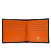 Ten credit card wallet – Ebony Black / Tangerine